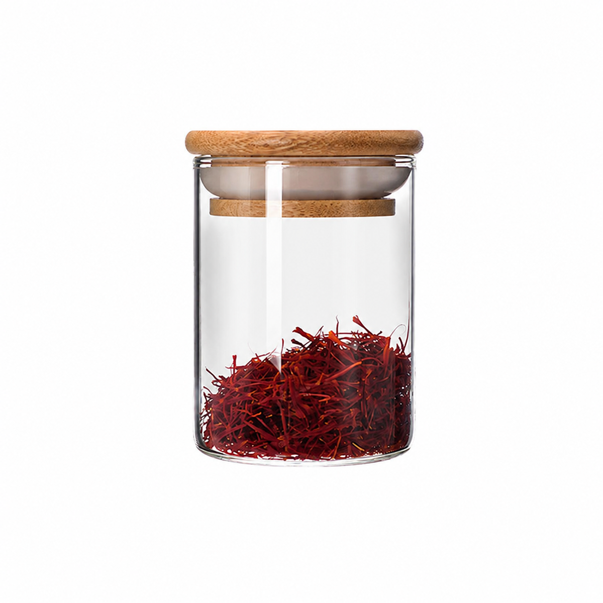 Glass Storage Jar with Bamboo Lid | Airtight Kitchen Container for Food Organization