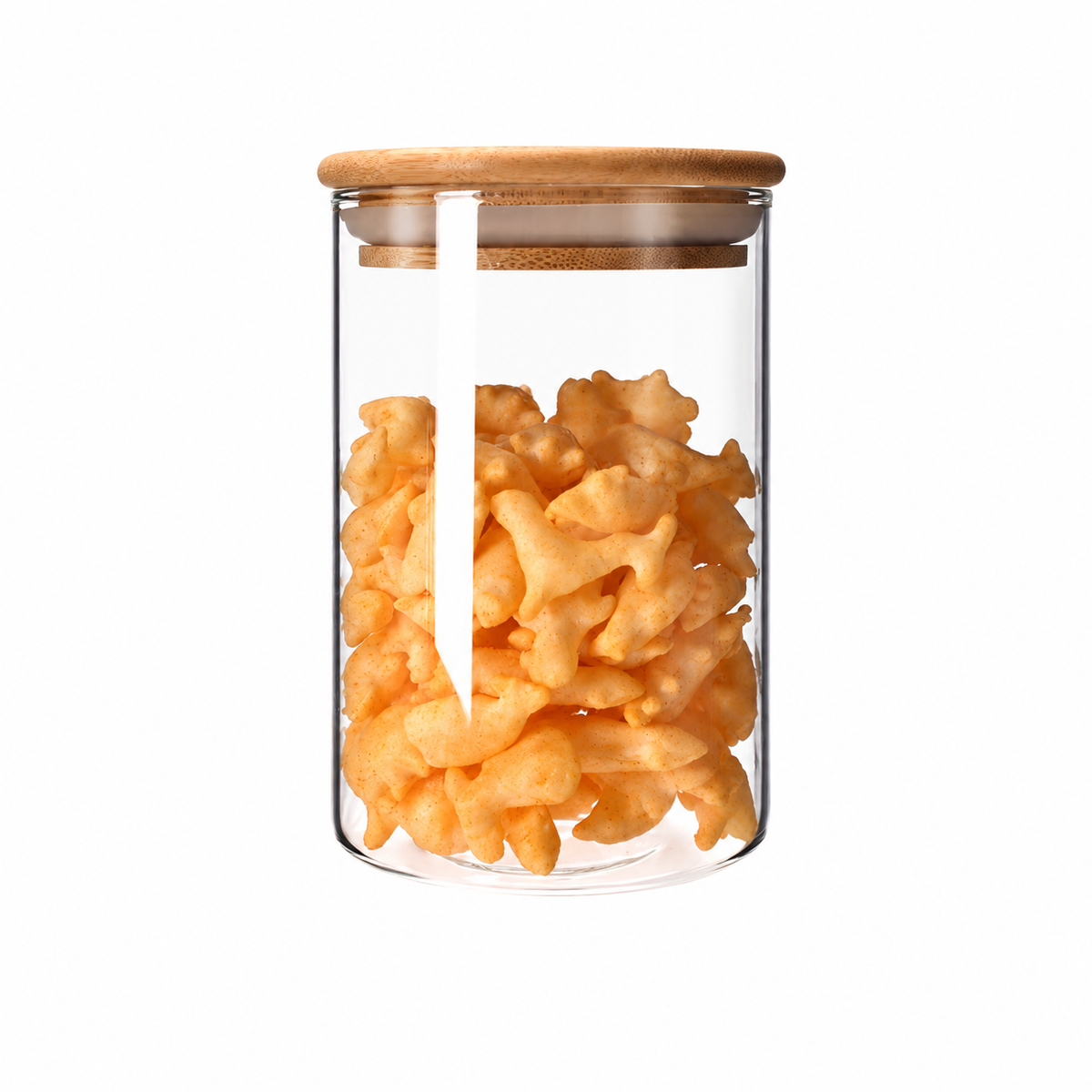 Glass Storage Jar with Bamboo Lid | Airtight Kitchen Container for Food Organization