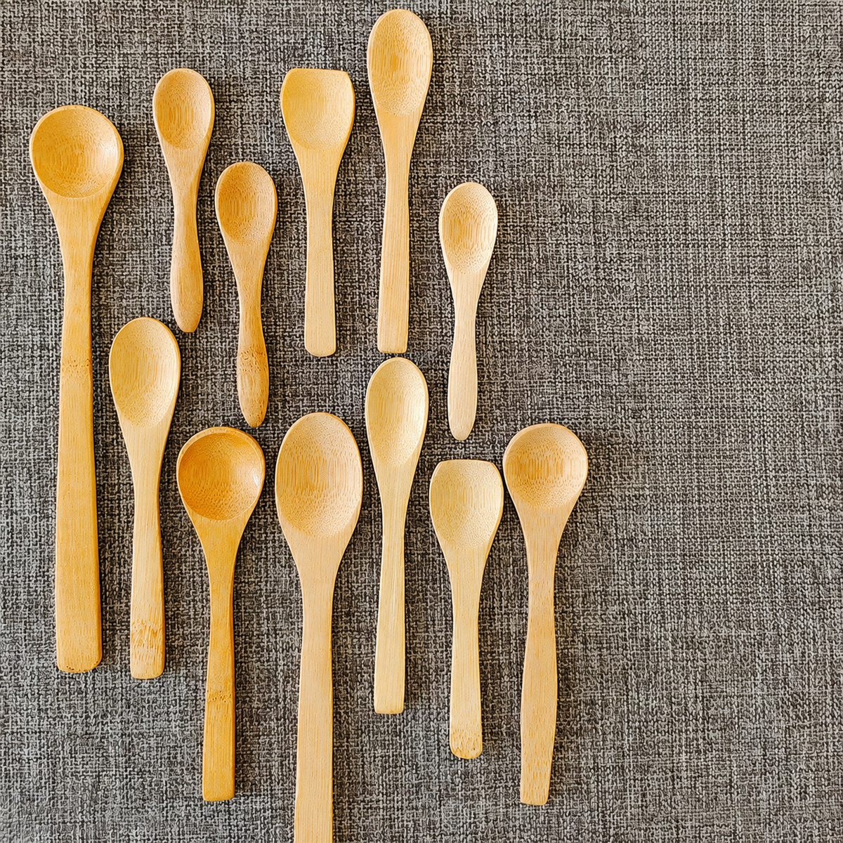 Natural Wooden Spoon Set | Long Handle Bamboo Honey Coffee Stirring Spoon for Kitchen