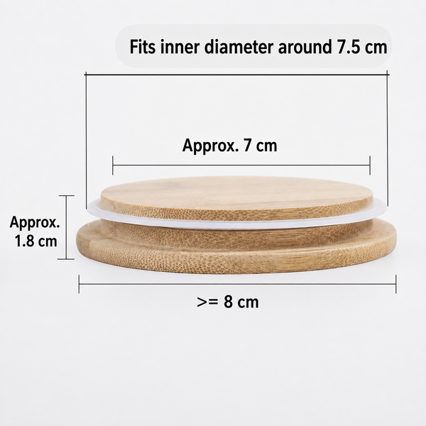 Round Glass Storage Jar with Bamboo Lid | Airtight Food Container for Kitchen Organization