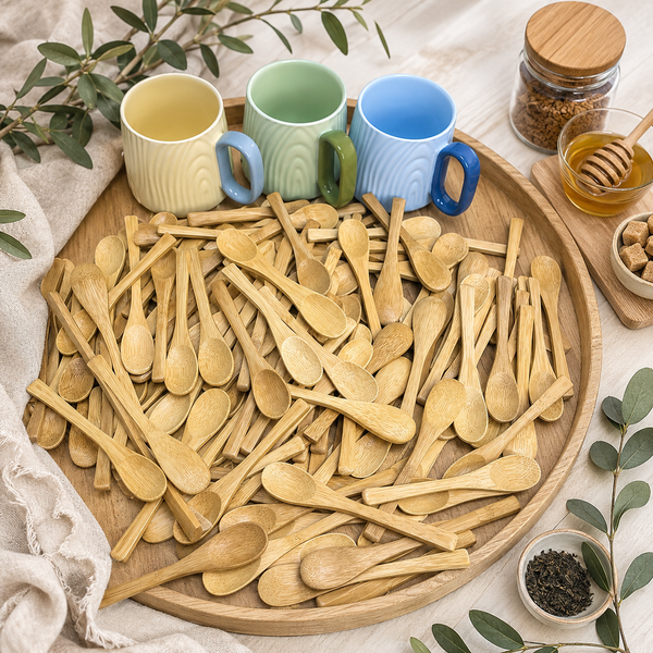 Natural Bamboo Spoon | Japanese Style Tea Honey Jam Coffee Spoon for Kitchen