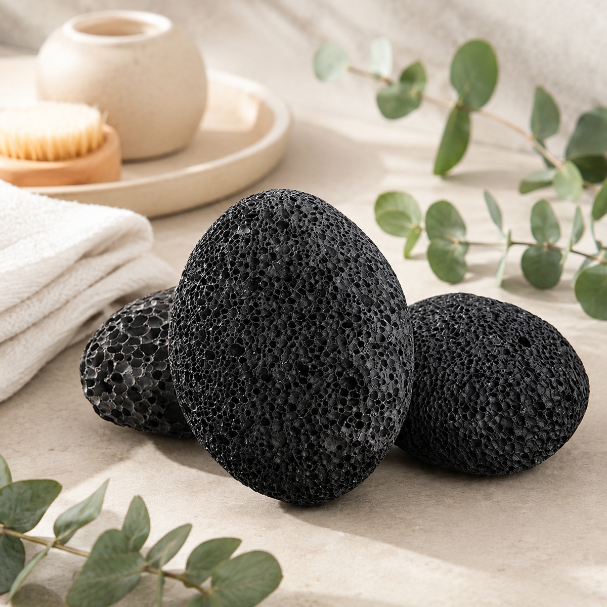 Natural Pumice Stone Foot Scrubber | Volcanic Stone Callus Remover for Heel Care