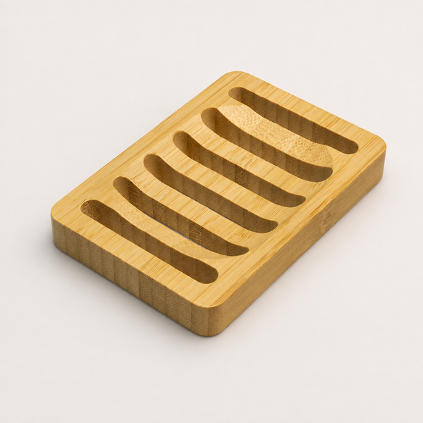 Bamboo Soap Dish | Natural Wooden Soap Holder for Handmade Bar Soap & Bathroom Storage