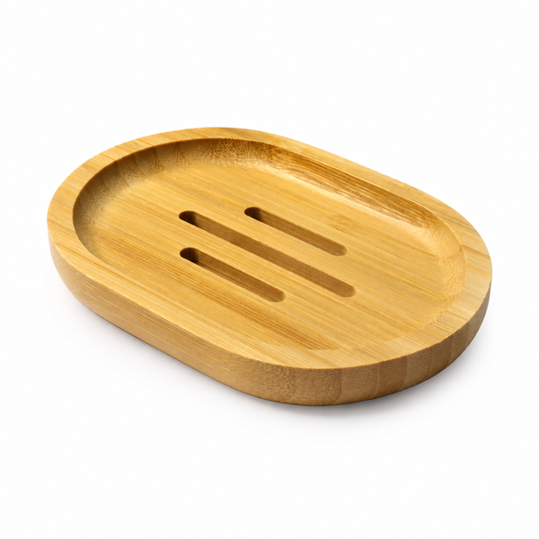 Bamboo Soap Dish | Natural Wooden Soap Holder for Handmade Bar Soap & Bathroom Storage