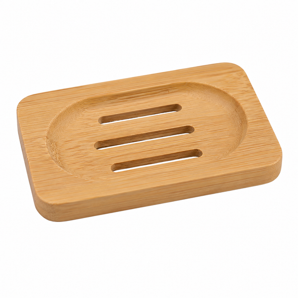 Bamboo Soap Dish | Natural Wooden Soap Holder for Handmade Bar Soap & Bathroom Storage