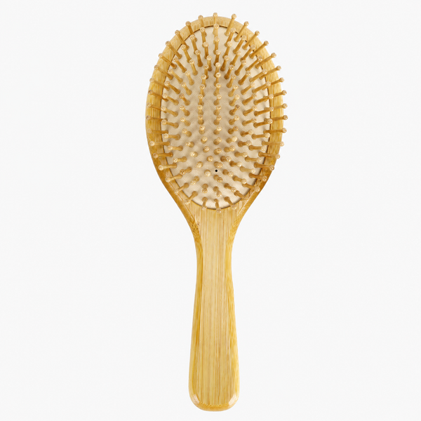 Bamboo Cushion Hair Brush | Wide Tooth Massage Comb for Detangling & Styling