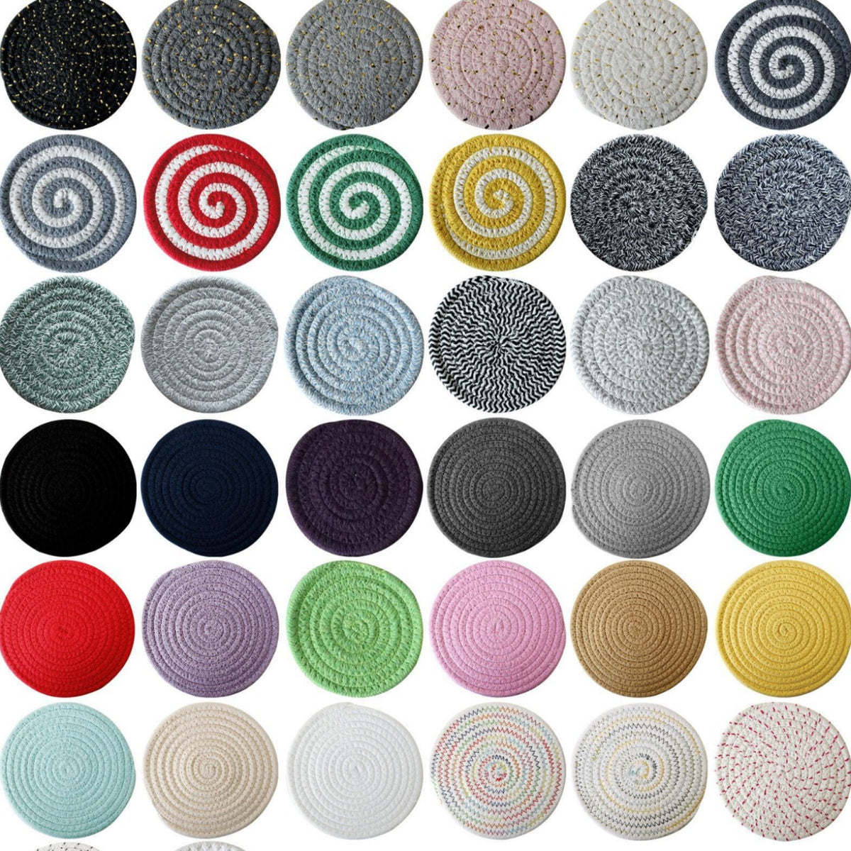 Japanese Cotton Rope Placemat, Round Oval Trivet and Coaster