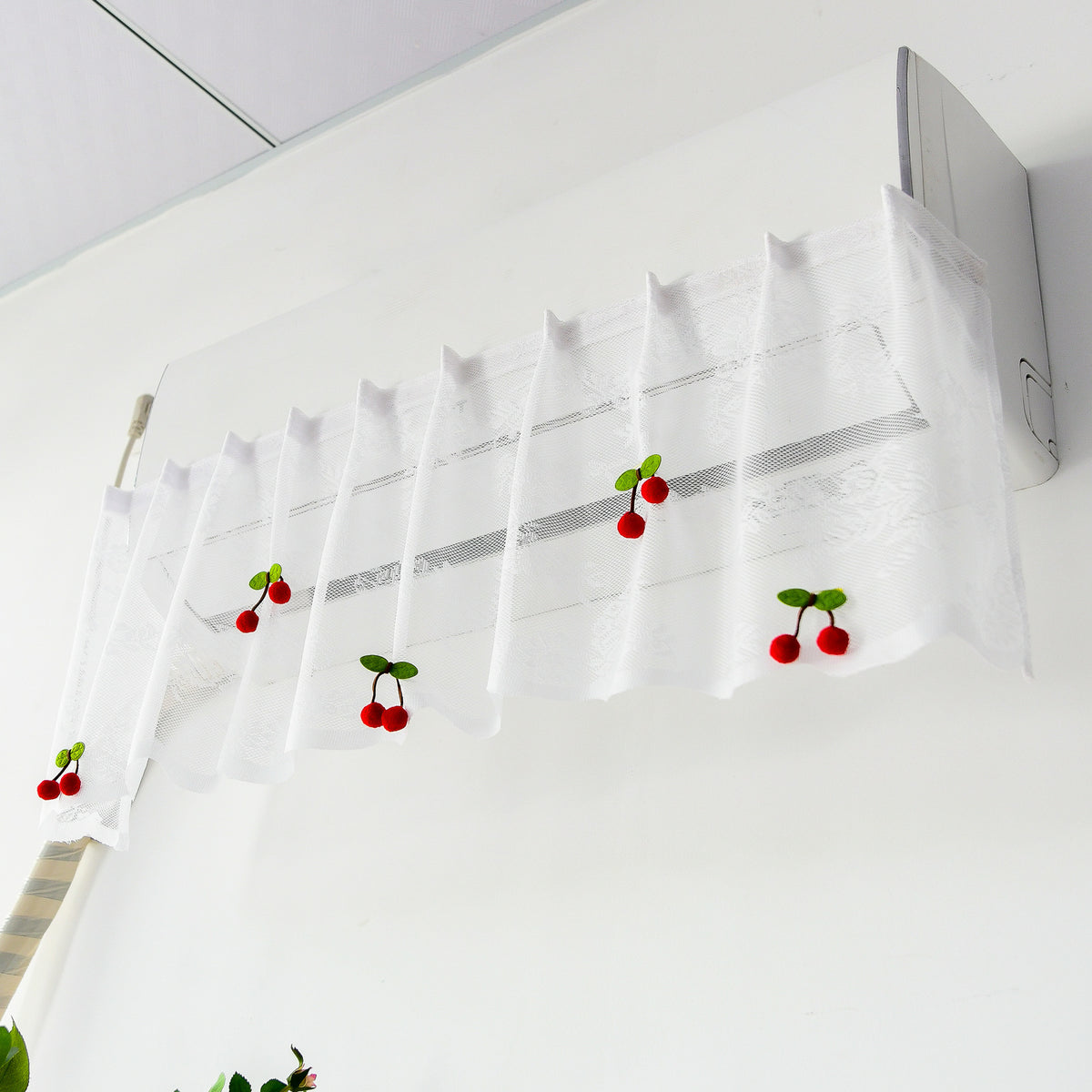 Lace Air Conditioner Deflector Curtain, Anti Direct Airflow Cover