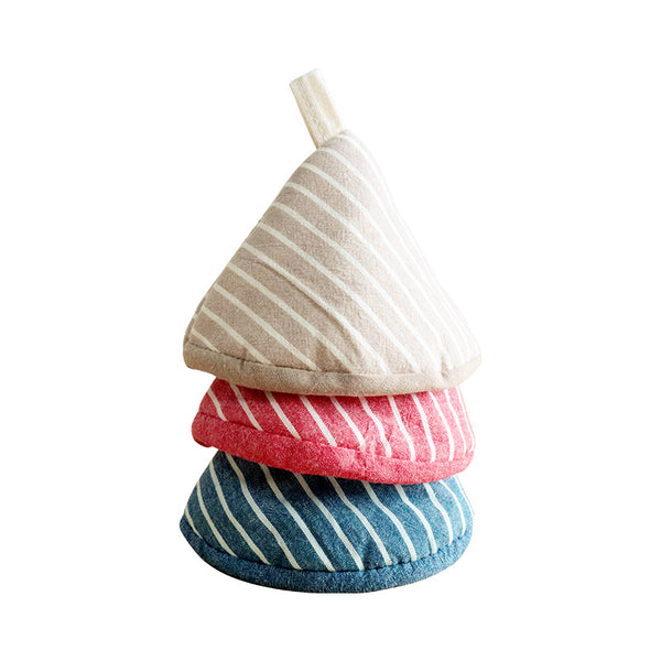 Striped Pot Handle Cover, Heat Resistant Lid Lifter & Cast Iron Handle Sleeve
