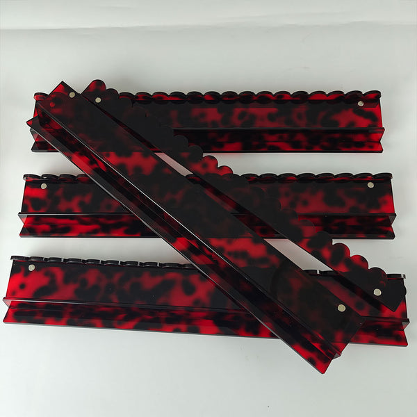 American Mahjong Racks Set – 20" Acrylic Tile Racks & Pushers (Set of 4)