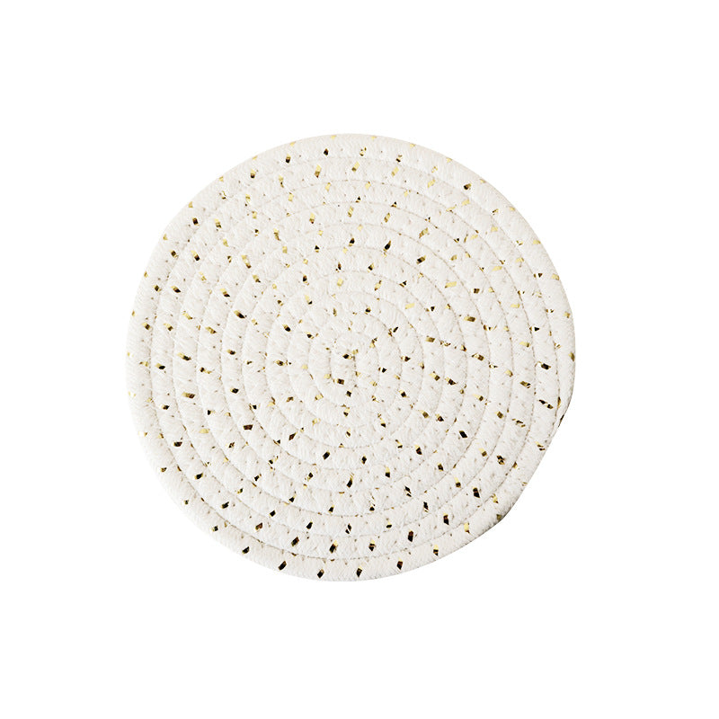 Handwoven Cotton Rope Trivet, Multi-Purpose Kitchen Table Mat & Heat Resistant Coaster