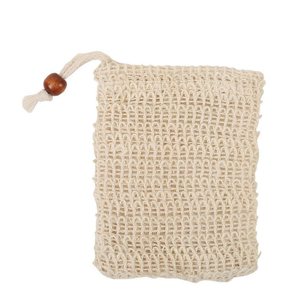 Linen Soap Bag | Handmade Soap Saver Pouch with Drawstring for Shower & Bath