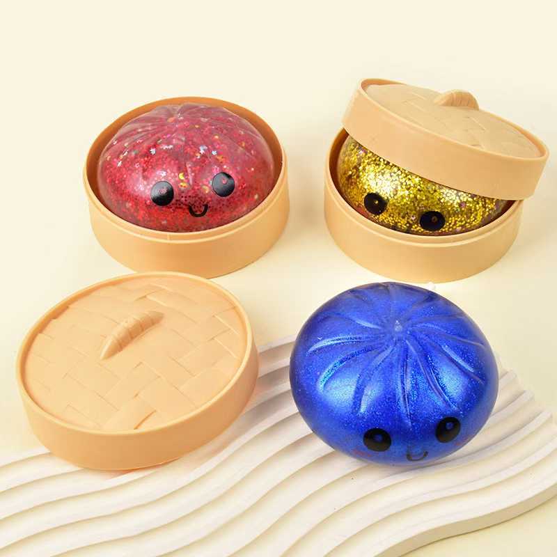 Char Siu Bun Squishy Toy – Soft Food Stress Relief Fidget Toy