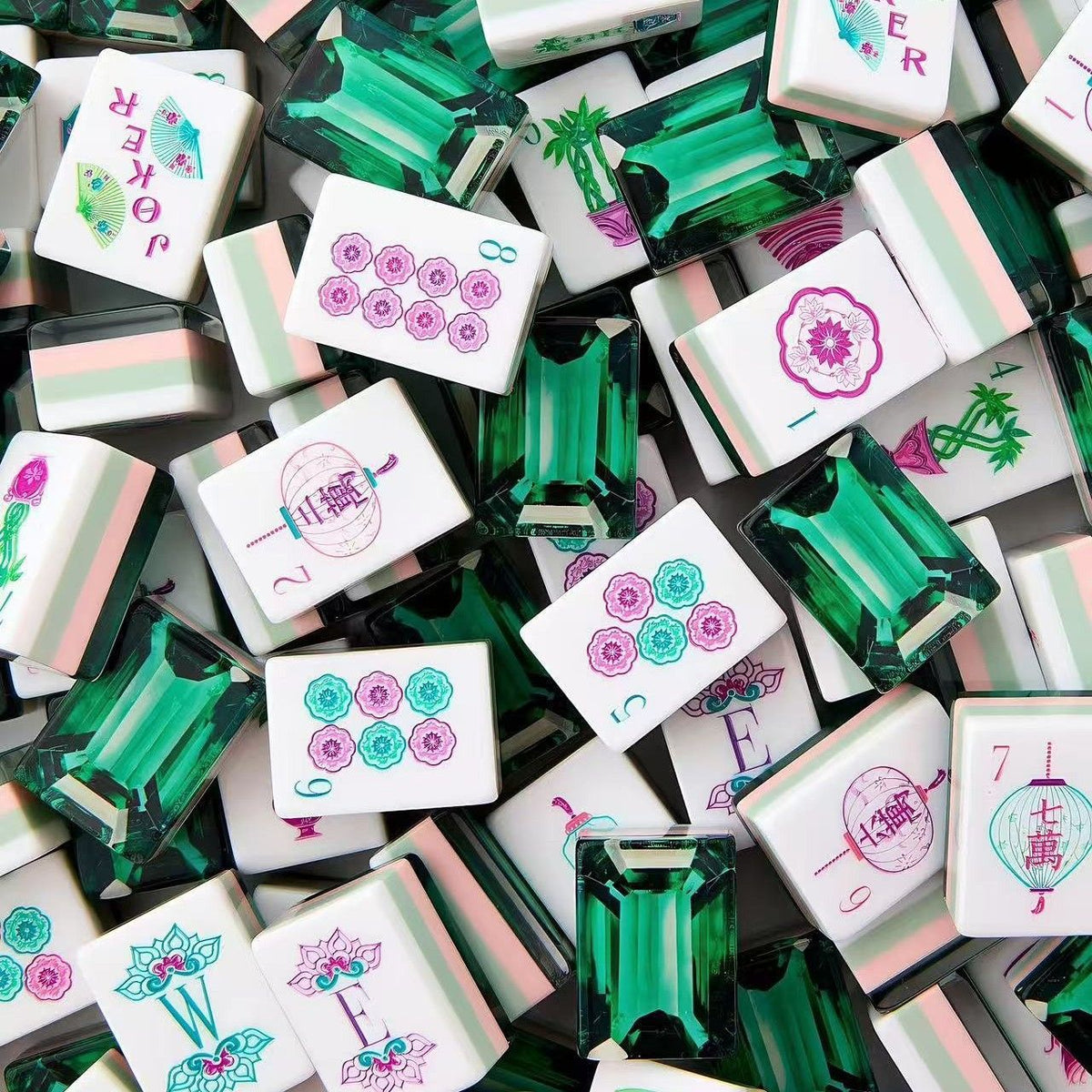 American Mahjong Game Set – Crystal Acrylic Mahjong Tiles
