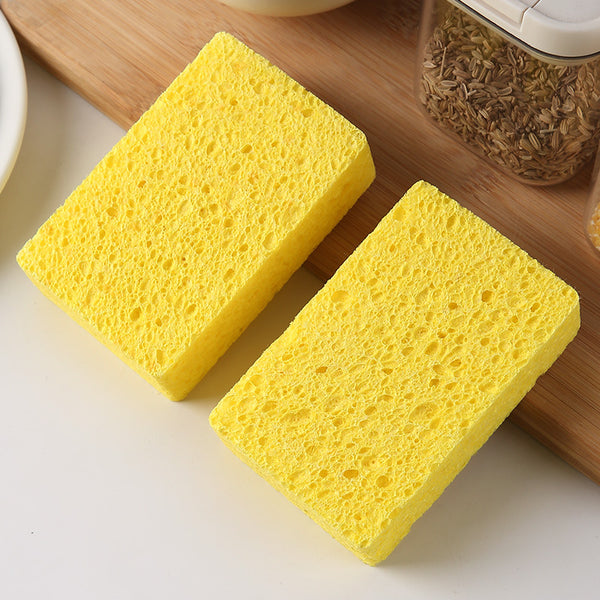 Natural Wood Pulp Sponge | Eco-Friendly Kitchen Dish Washing Sponge for Home Cleaning