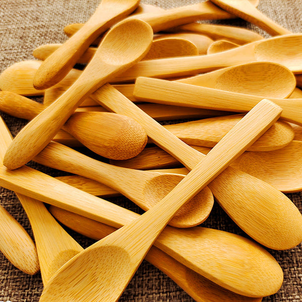 Natural Wooden Spoon Set | Long Handle Bamboo Honey Coffee Stirring Spoon for Kitchen