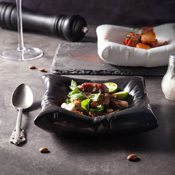 Reactive Glaze Ceramic Plate – Modern Culinary Presentation Serving Plate