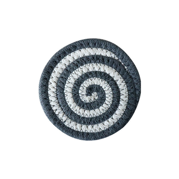 Handwoven Cotton Rope Coaster, Thick Spiral Heat-Resistant Table Mat