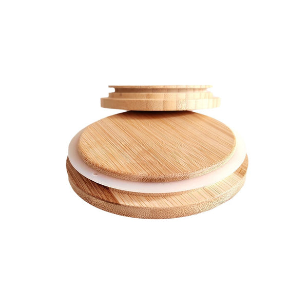 Round Glass Storage Jar with Bamboo Lid | Airtight Food Container for Kitchen Organization