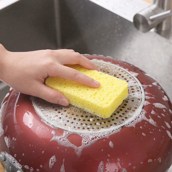 Natural Wood Pulp Sponge | Eco-Friendly Kitchen Dish Washing Sponge for Home Cleaning