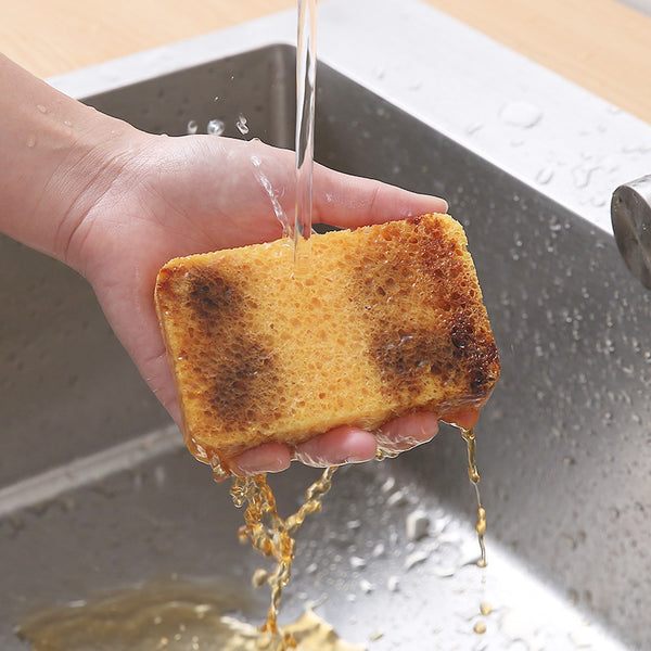 Natural Wood Pulp Sponge | Eco-Friendly Kitchen Dish Washing Sponge for Home Cleaning