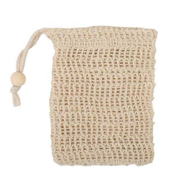 Linen Soap Bag | Handmade Soap Saver Pouch with Drawstring for Shower & Bath