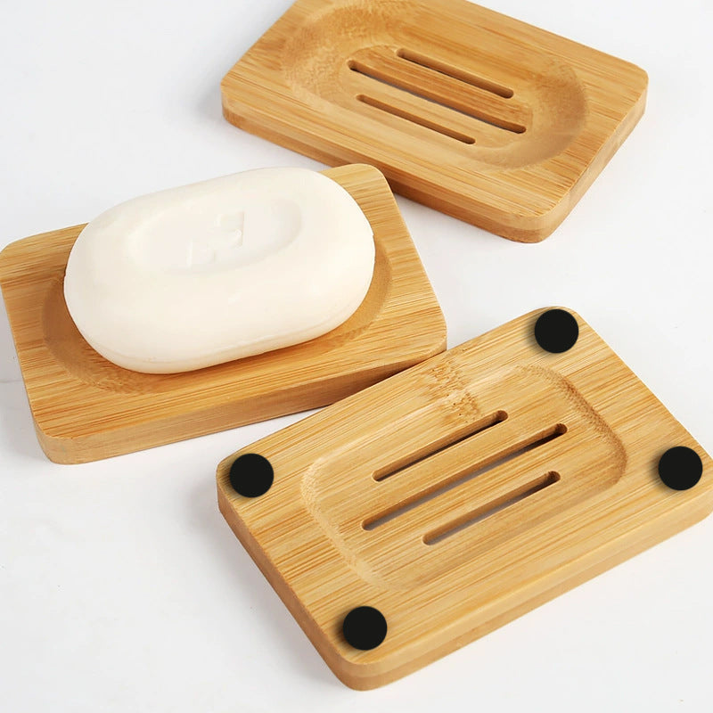 Bamboo Soap Dish | Natural Wooden Soap Holder for Handmade Bar Soap & Bathroom Storage