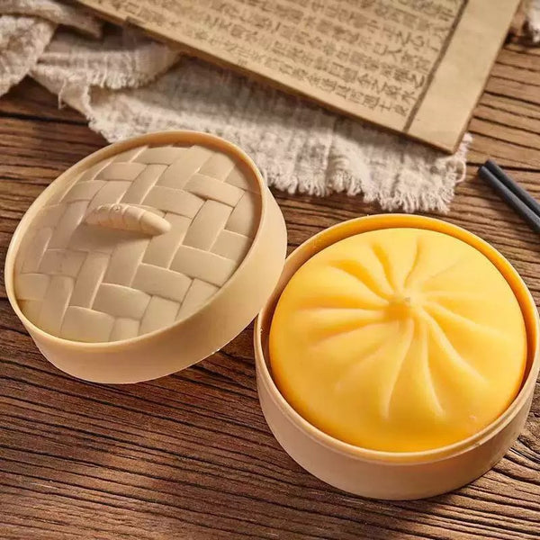 Char Siu Bun Squishy Toy – Soft Food Stress Relief Fidget Toy