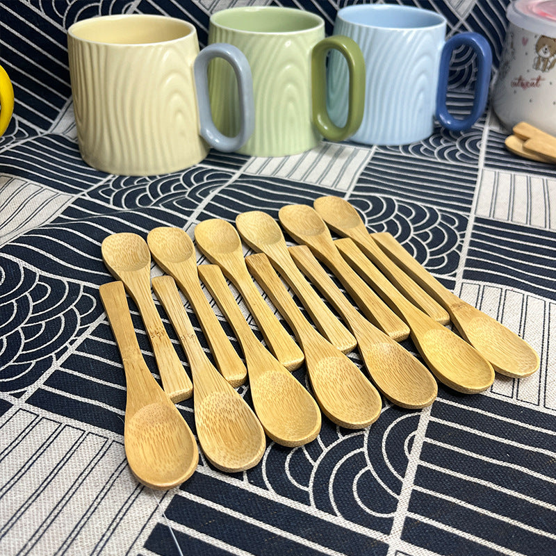 Natural Bamboo Spoon | Japanese Style Tea Honey Jam Coffee Spoon for Kitchen