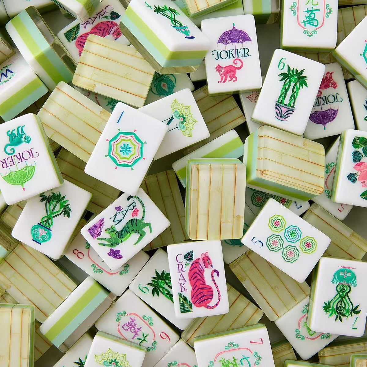 American Mahjong Game Set – Crystal Acrylic Mahjong Tiles