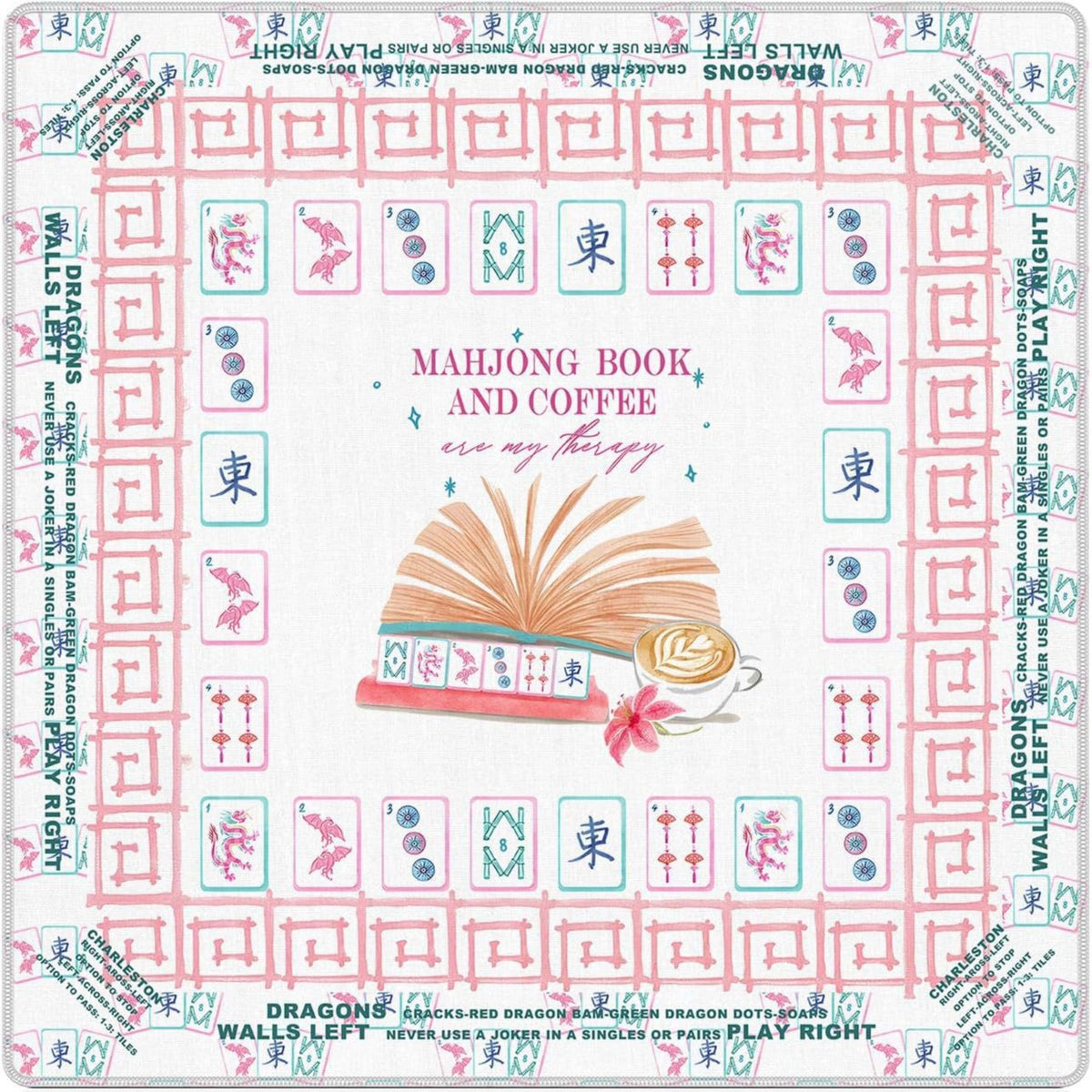 American Mahjong Table Mat – Upgraded Diatom Mud Surface Pad with Stain Resistant Design