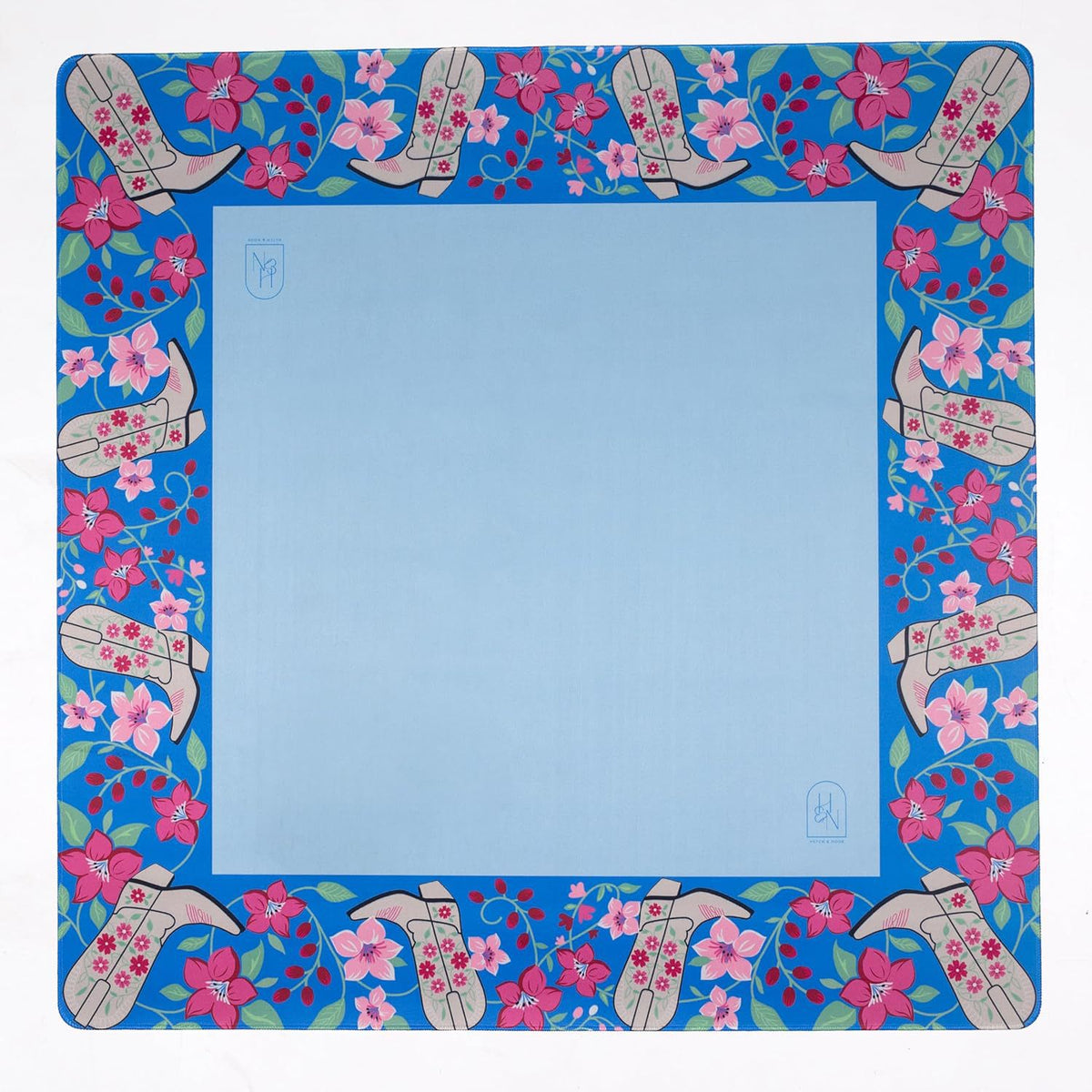 Luxury Blue Mahjong Table Mat – Waterproof Oil-Resistant Premium Game Table Cover