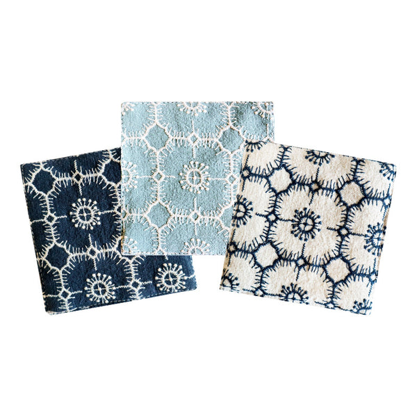 Embroidered Cotton Linen Coaster, Double-Layer Tea Cup Mat