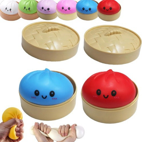 Char Siu Bun Squishy Toy – Soft Food Stress Relief Fidget Toy