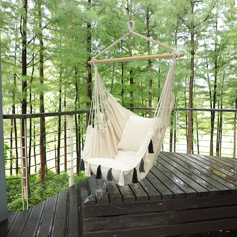 Canvas Hammock Chair – Portable Indoor & Outdoor Hanging Swing Seat