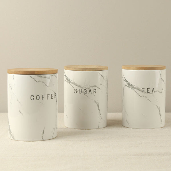 Marble Ceramic Storage Jar – 700ml Kitchen & Home Canister