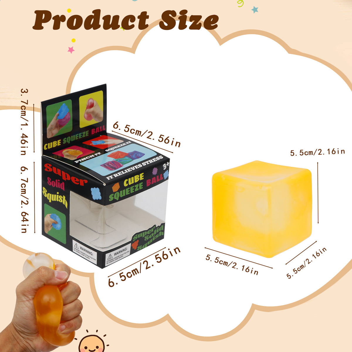 Candy Cube Squishy Toy – Slow Rising Stress Relief Sensory Fidget