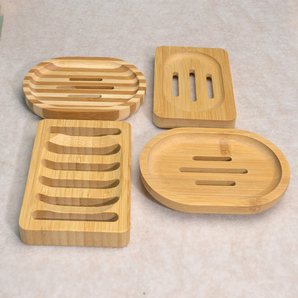 Bamboo Soap Dish | Natural Wooden Soap Holder for Handmade Bar Soap & Bathroom Storage