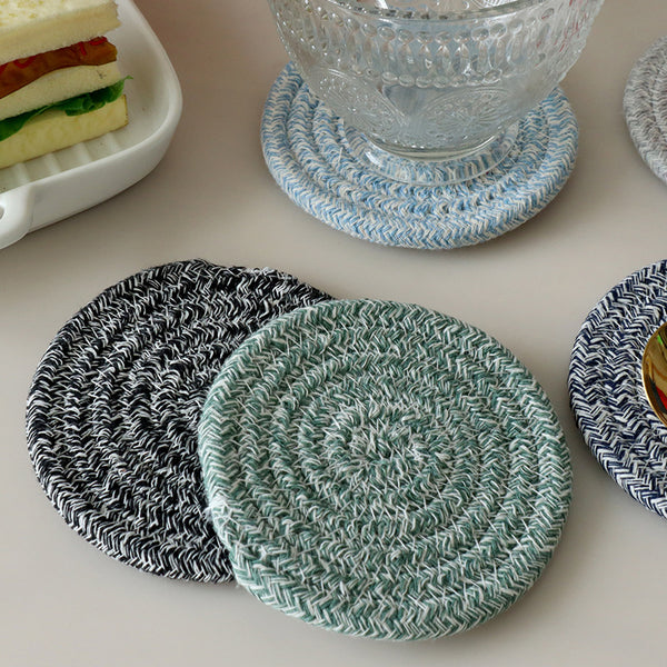 Nordic Cotton Rope Coasters, Thick Heat-Resistant Insulated Drink Mats