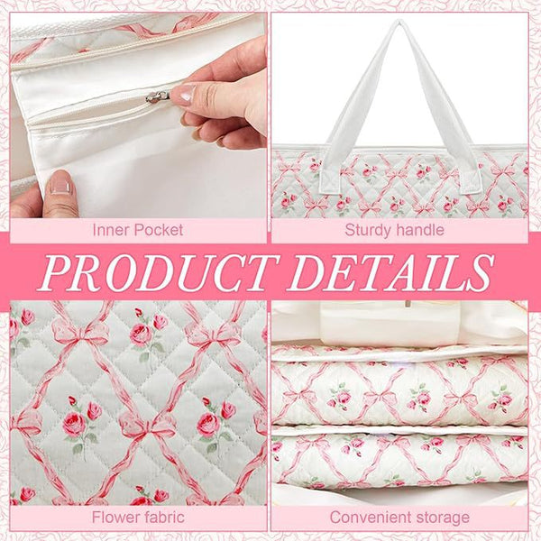 Floral Mahjong Travel Bag Set – 3-Piece Storage & Organizer Collection