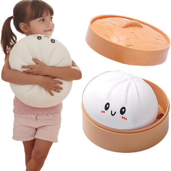 Char Siu Bun Squishy Toy – Soft Food Stress Relief Fidget Toy