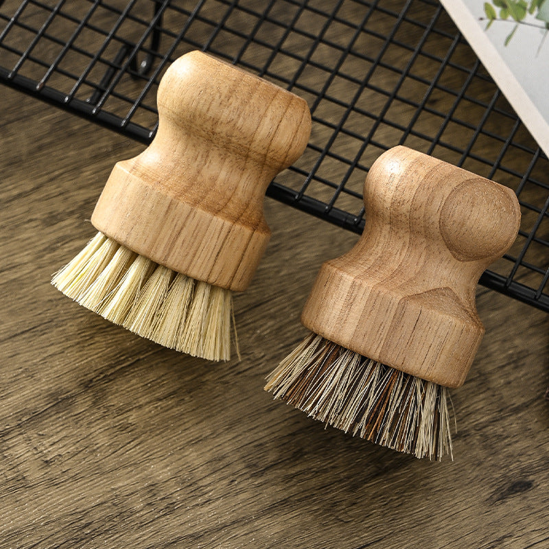 Natural Wooden Dish Brush | Sisal Kitchen Scrub Brush for Pots, Pans & Dishes