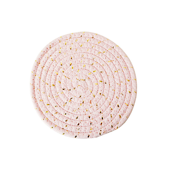 Handwoven Cotton Rope Trivet, Multi-Purpose Kitchen Table Mat & Heat Resistant Coaster