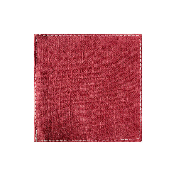 Solid Linen Coaster, Heat-Resistant Tea Cup Mat