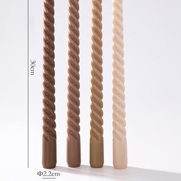 30cm Spiral Tapered Candle – Set of 4