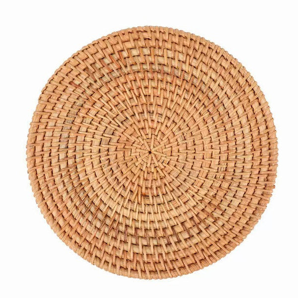 Round Rattan Heat Resistant Trivet Tea Coaster