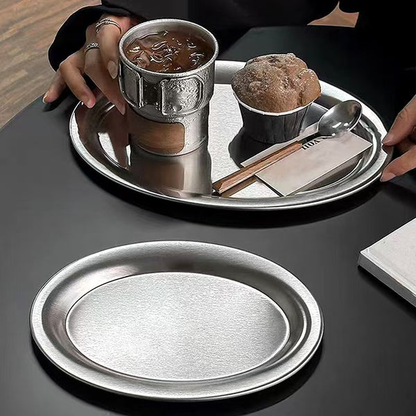 Stainless Steel Oval Serving Tray