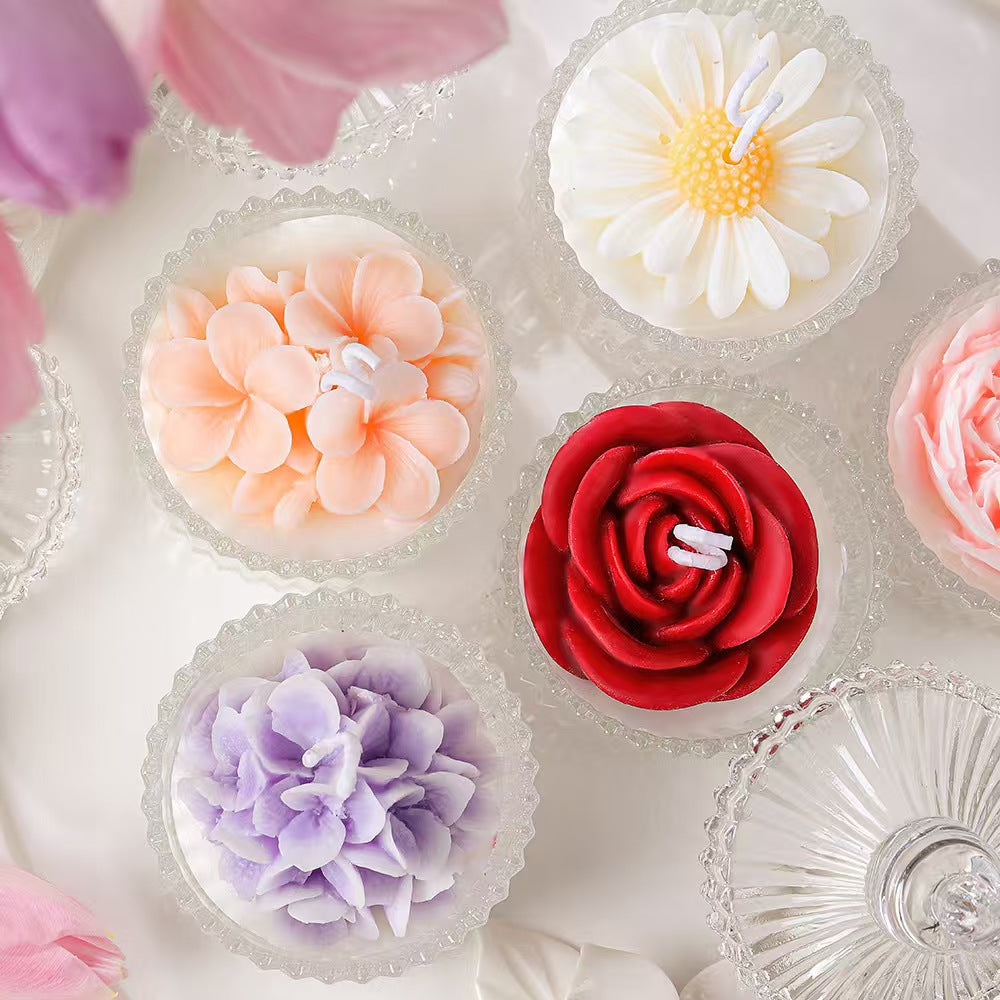 Candy Jar Flower Scented Candle – Handmade Gift Candle