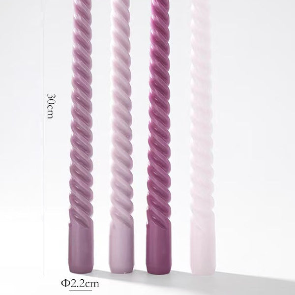 30cm Spiral Tapered Candle – Set of 4