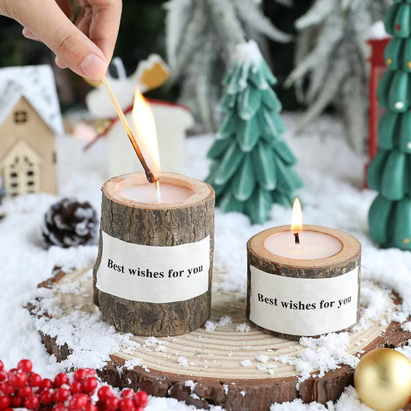 Wooden Scented Candle – Handmade Decorative Candle